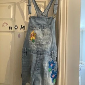 Y2k Kidcore Women’s Plus Size Denim Overall Short 90’s Kid